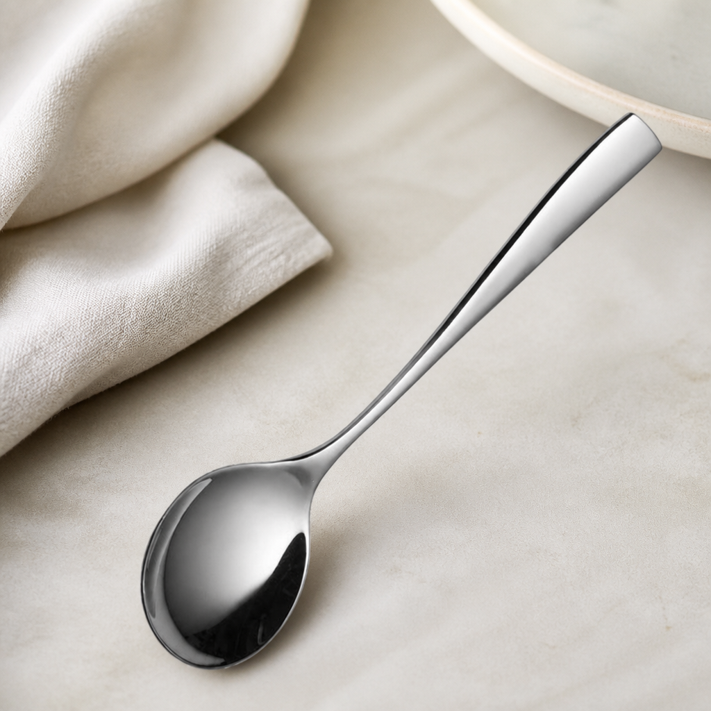Commercial English Soup Spoons 12 Pack Stainless Steel Cutlery