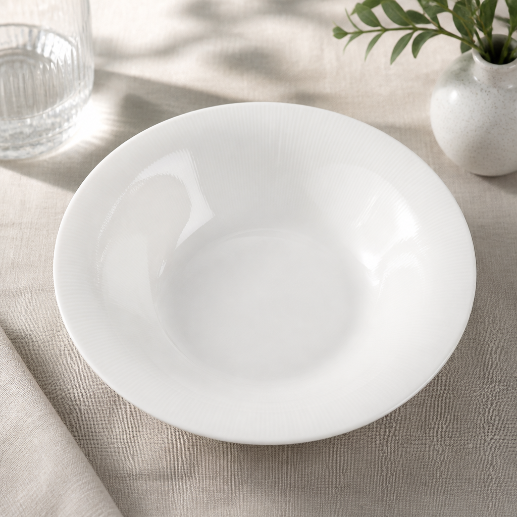 Commercial Bone China Wide Rim Bowls 235mm - 6 Pack