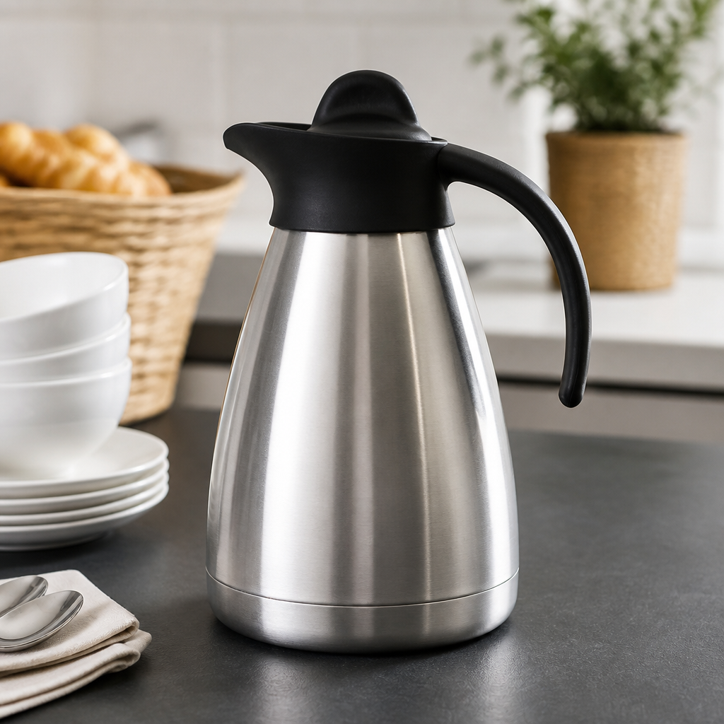1Ltr Commercial Vacuum Milk Jug Stainless Steel Insulated