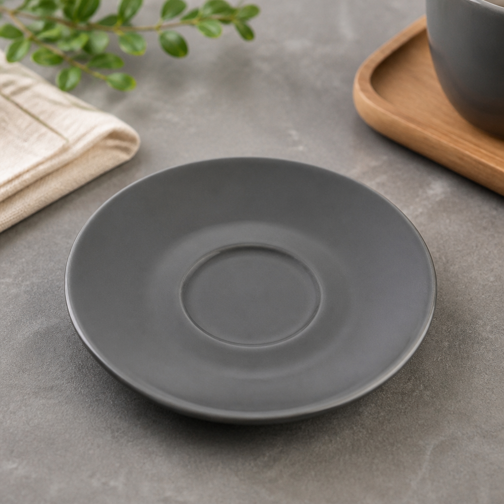 Commercial Stoneware Saucers 158mm for Coffee Cups 12 Pack