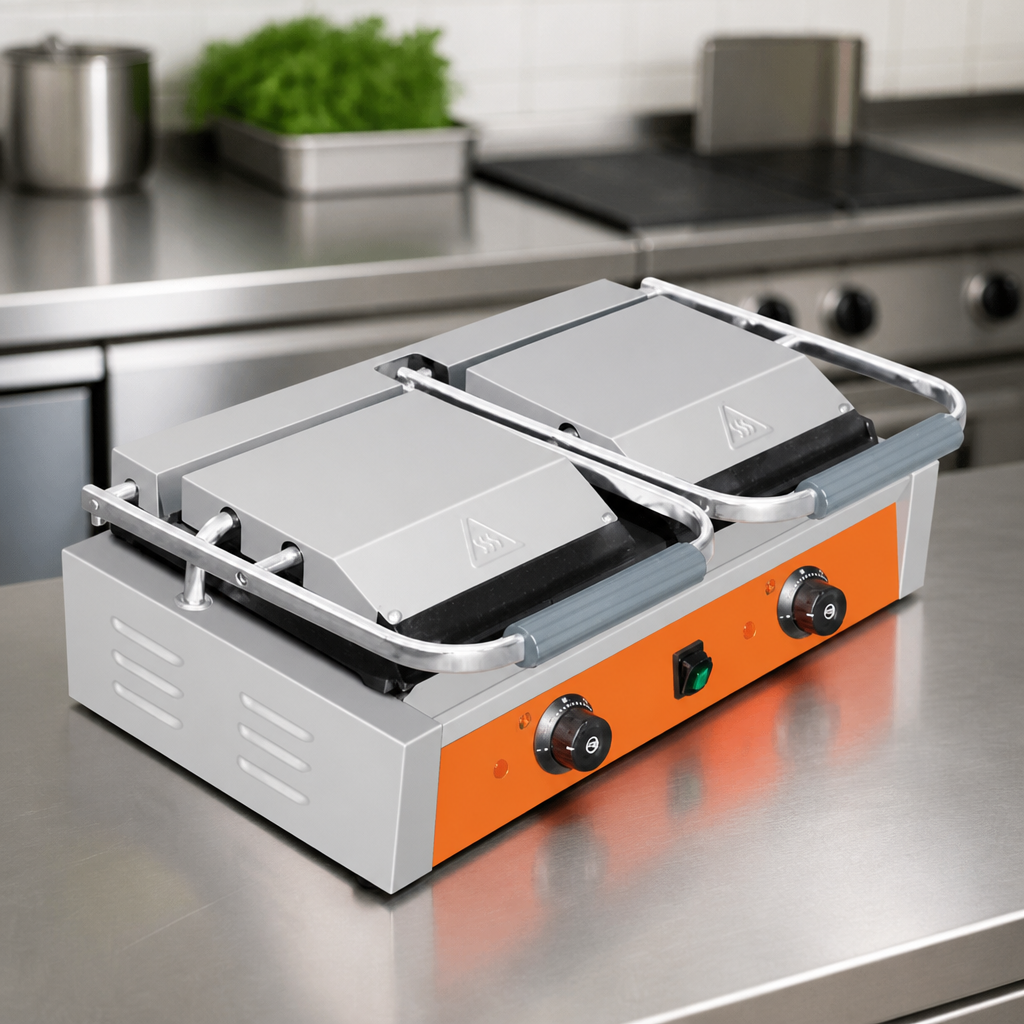Commercial Double Contact Grill Flat Plates 2x210x226mm