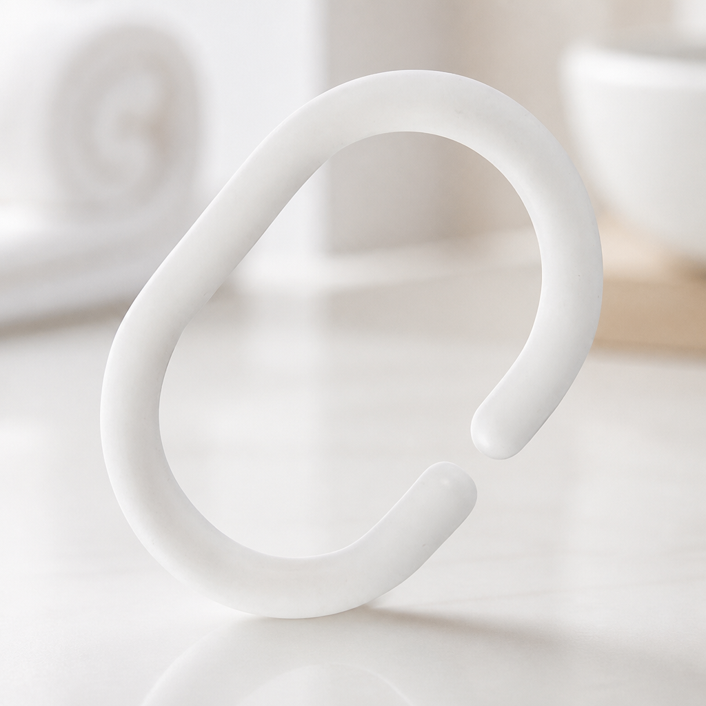Plastic Shower Curtain Ring (12 Pack)