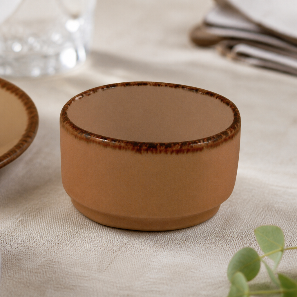 Commercial Dipping Pot 65mm Rustic Wheat 12 Pack