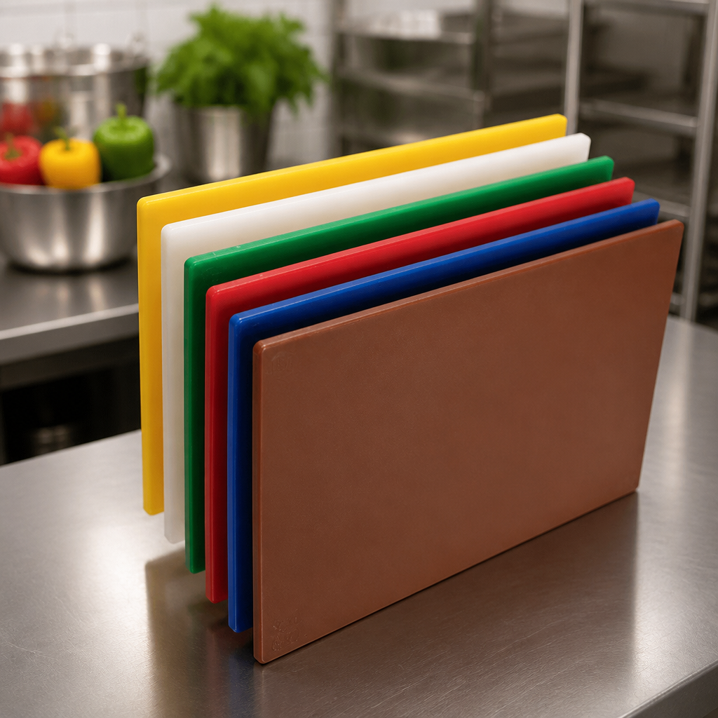 Commercial Plastic Chopping Board Set 450x300mm 6-Piece