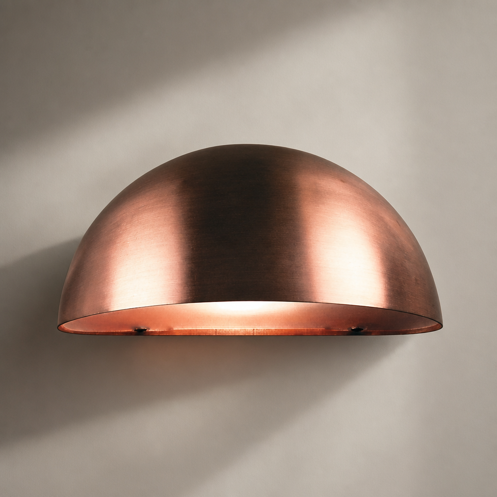 Commercial Outdoor Wall Light Copper 200mm Weather Resistant