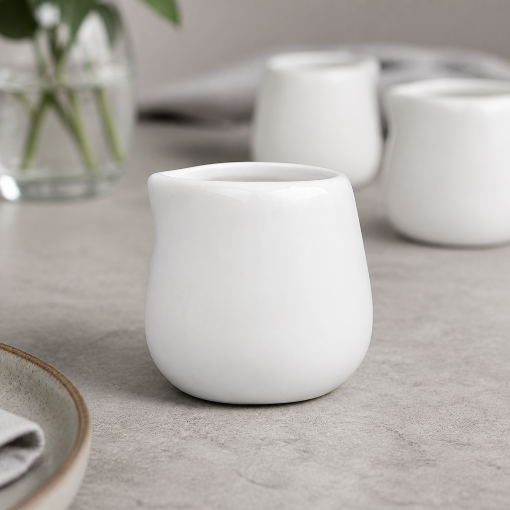 Commercial Whiteware Compact Jugs 85ml - 12 Pack