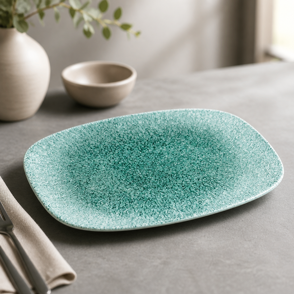 Commercial Oblong Chef Plates Jade Green 157 x 237mm 12 Pack