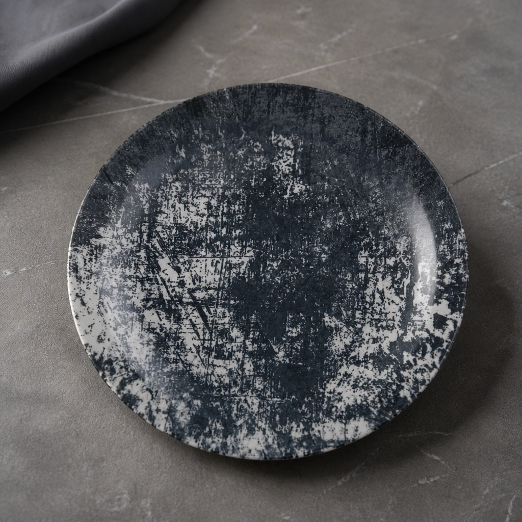 Commercial Vitrified China Plates 280mm Black 12 Pack