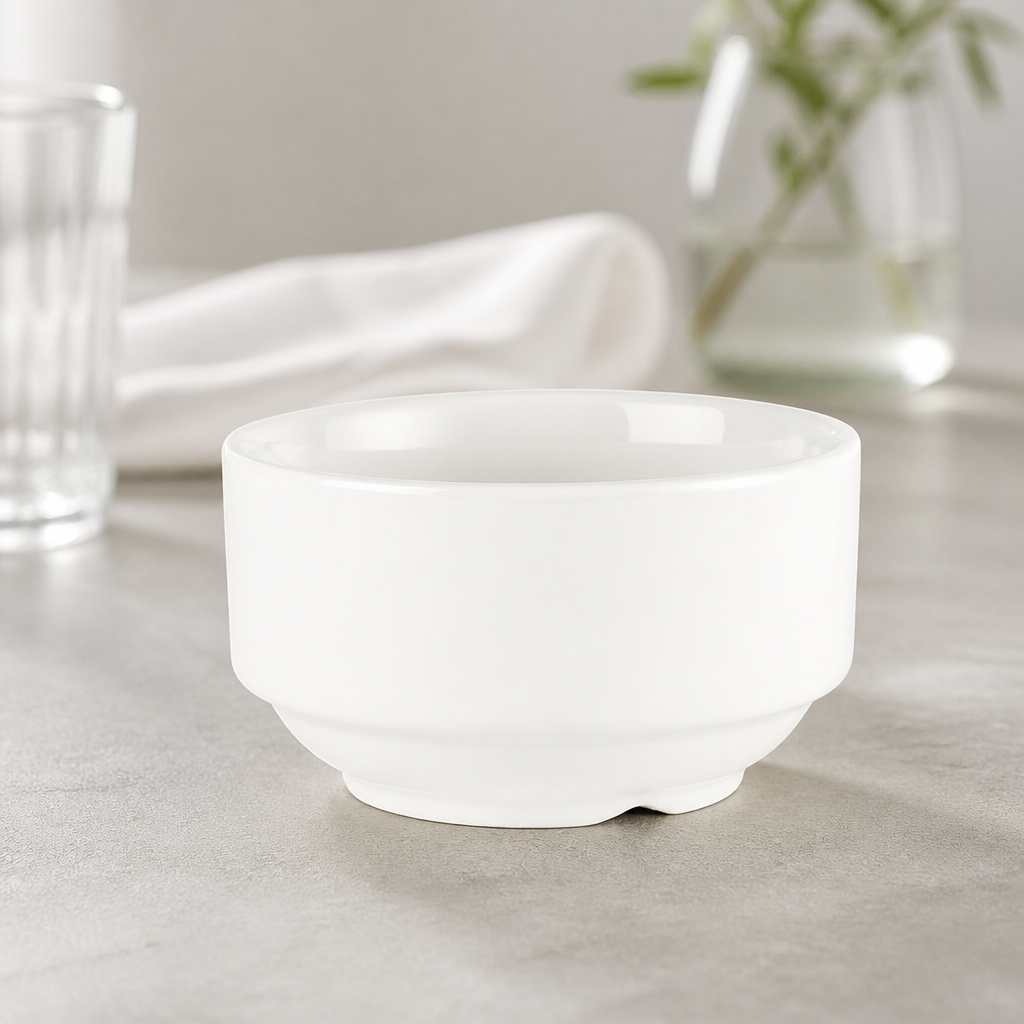 Commercial Soup Bowls 398ml - Durable Catering Dinnerware 24 Pack