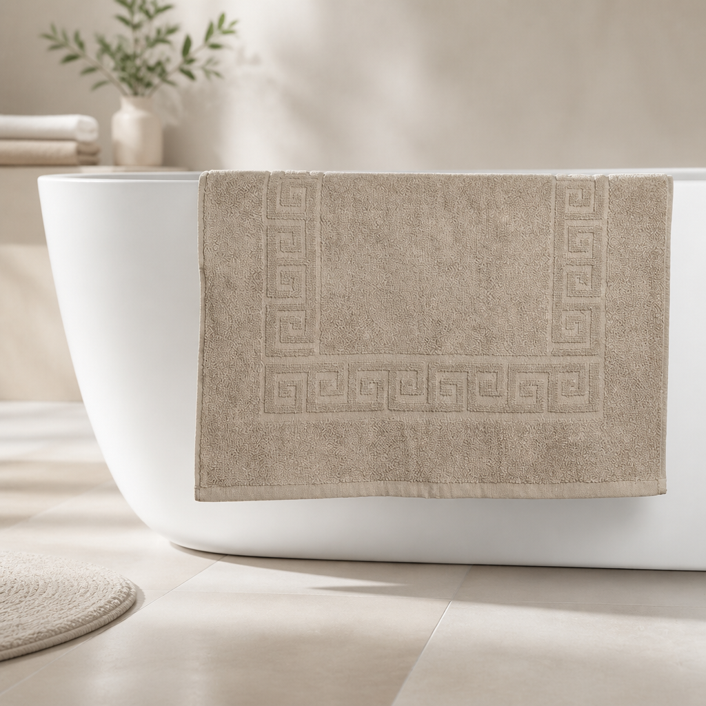 Commercial Non-Slip Bath Mat 500x800mm Sand Colour 700gsm