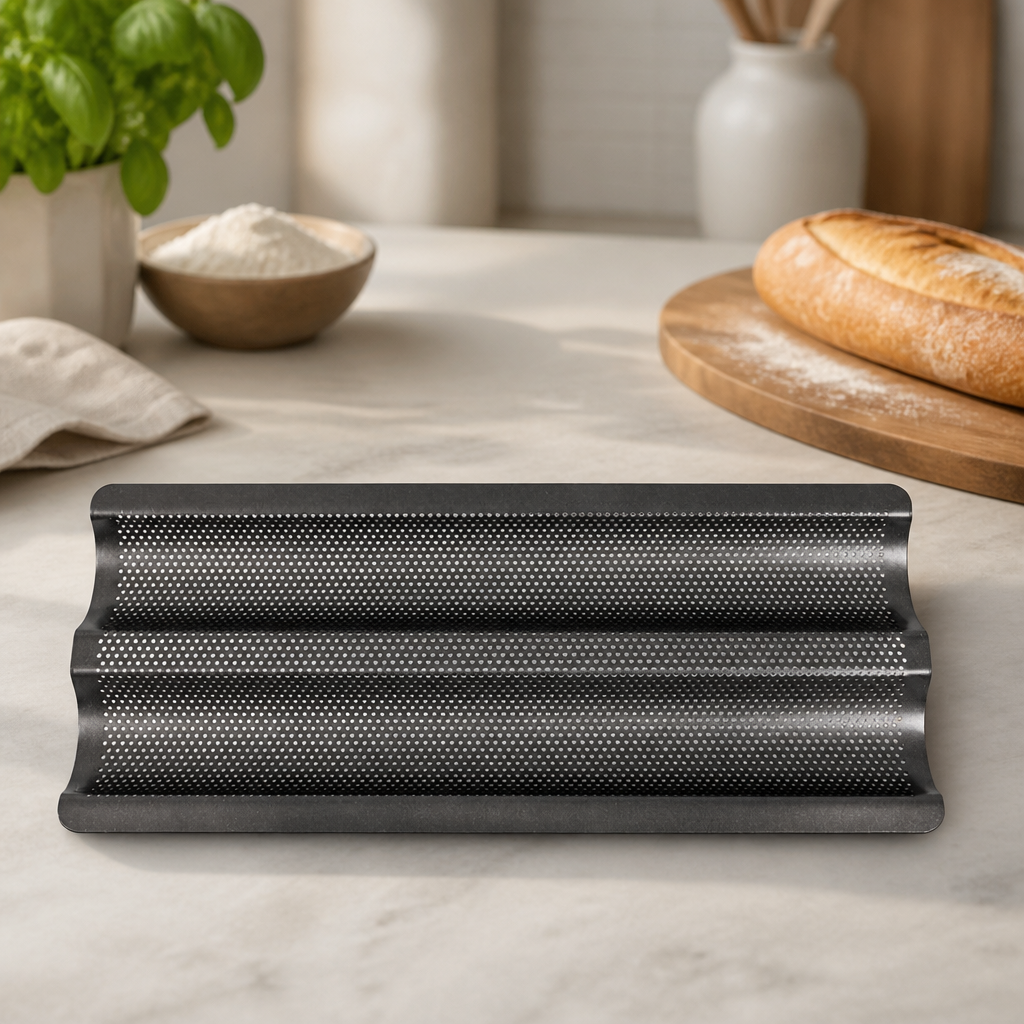Commercial Non-Stick Baguette Tray 165x390mm 5.5Ltr Capacity