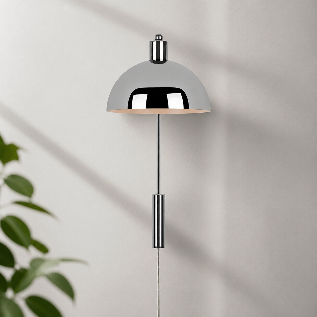 Indoor Wall Light 430mm Height Chrome Accent Fixture