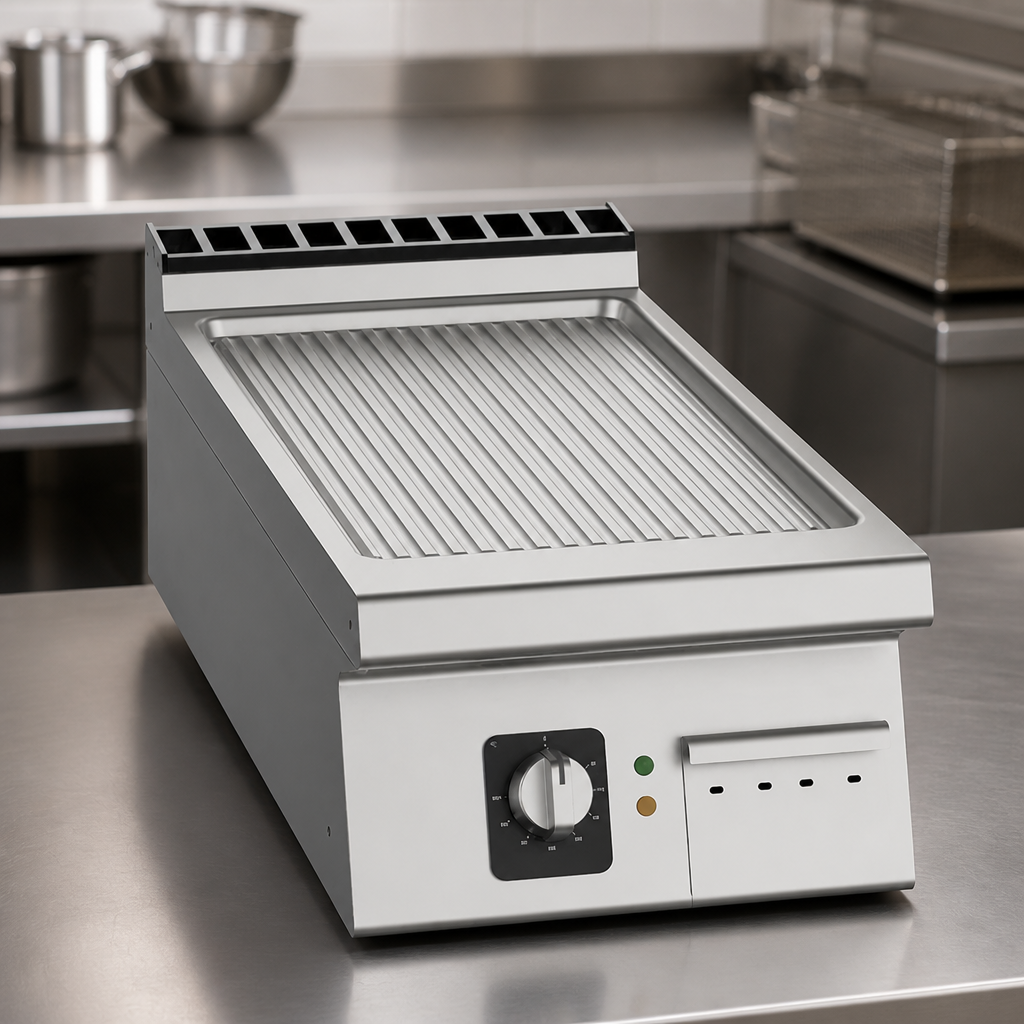 Commercial Countertop Ribbed Plate Electric Griddle 290x400mm