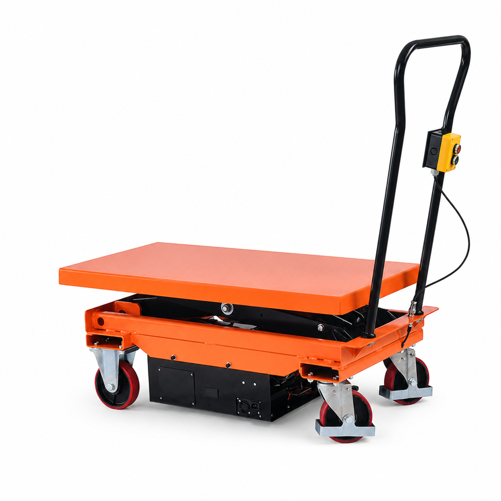 Electric Mobile Scissor Lift Table 300kg Capacity 950mm Height