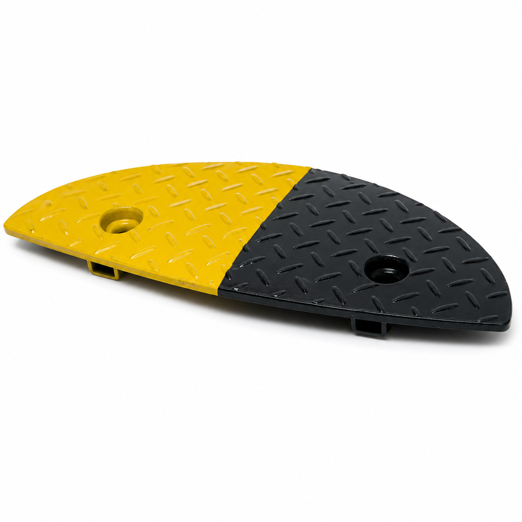 End Piece for Black and Yellow Speed Bump, 10 km/h, 20 t