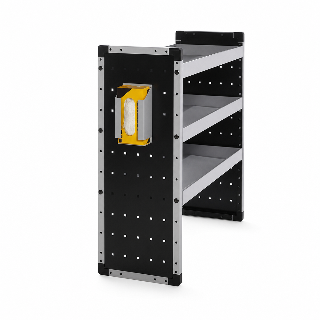 Epoxy Coated Glove Box Holder for Van Racking