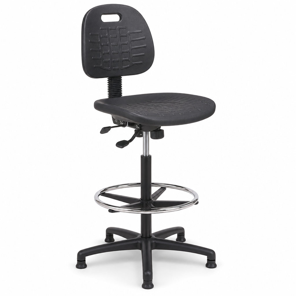 Ergonomic Draughtsman Workshop Chair with Glides