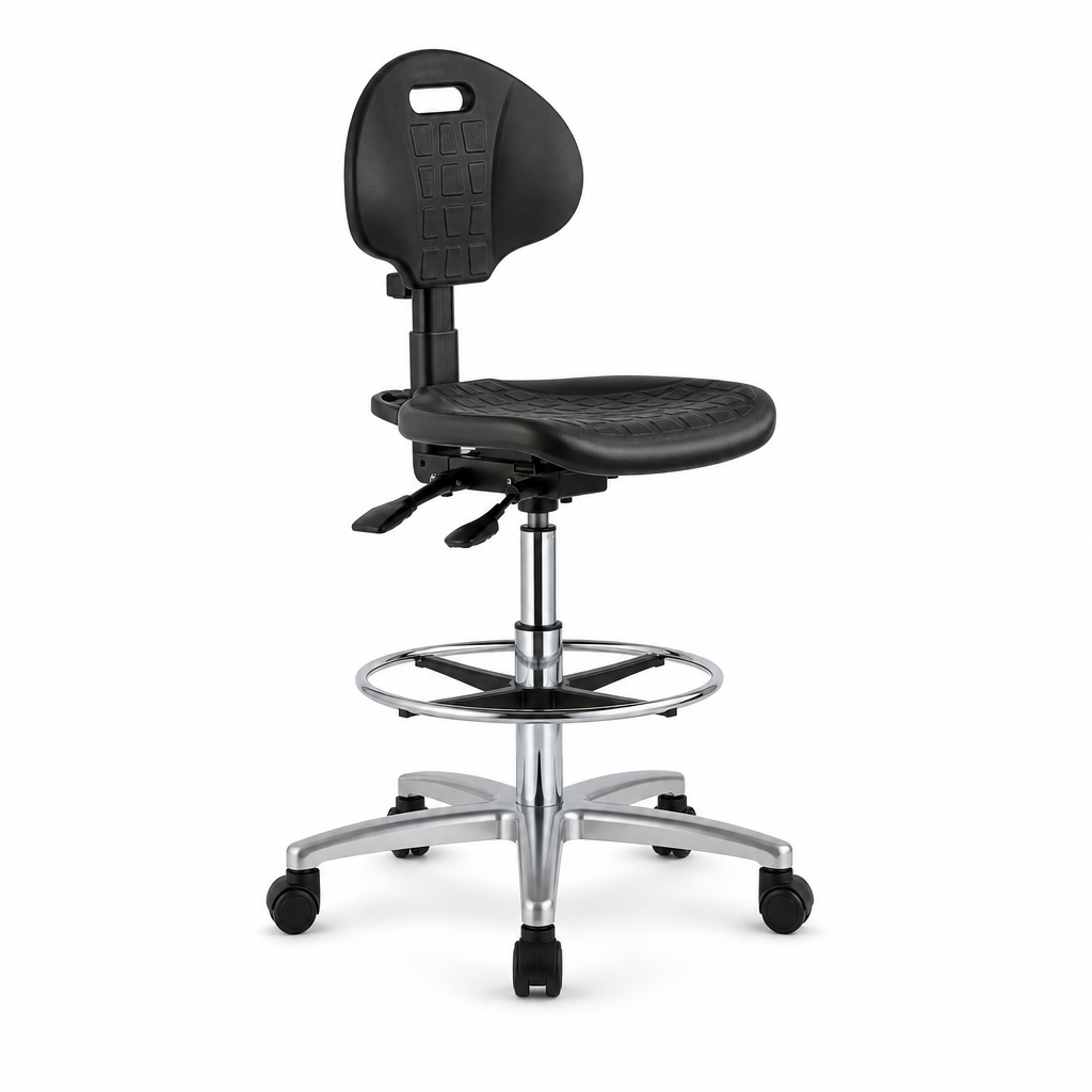 Ergonomic Vinyl Laboratory Chair with Optional Foot Rest