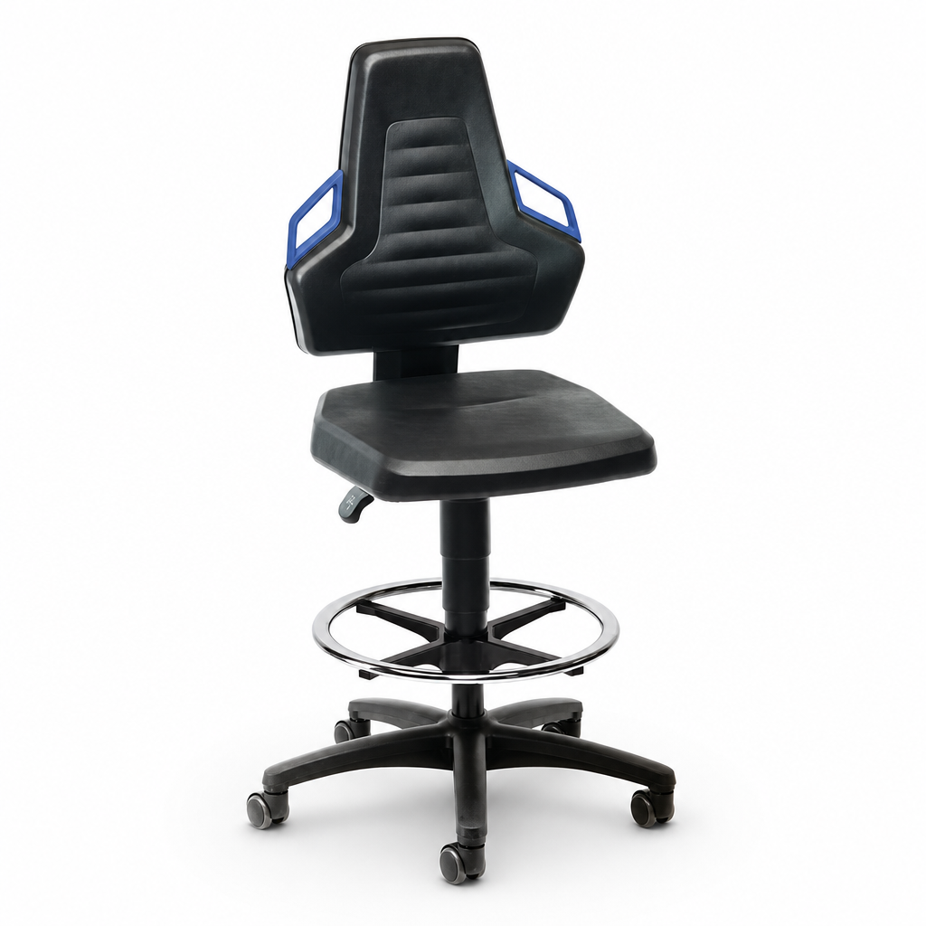 Ergonomic Vinyl Laboratory Chair with Optional Foot Rest