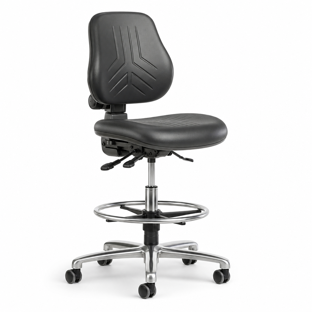 ESD Anti-Bacterial Ergonomic Workshop Chair on Rollers