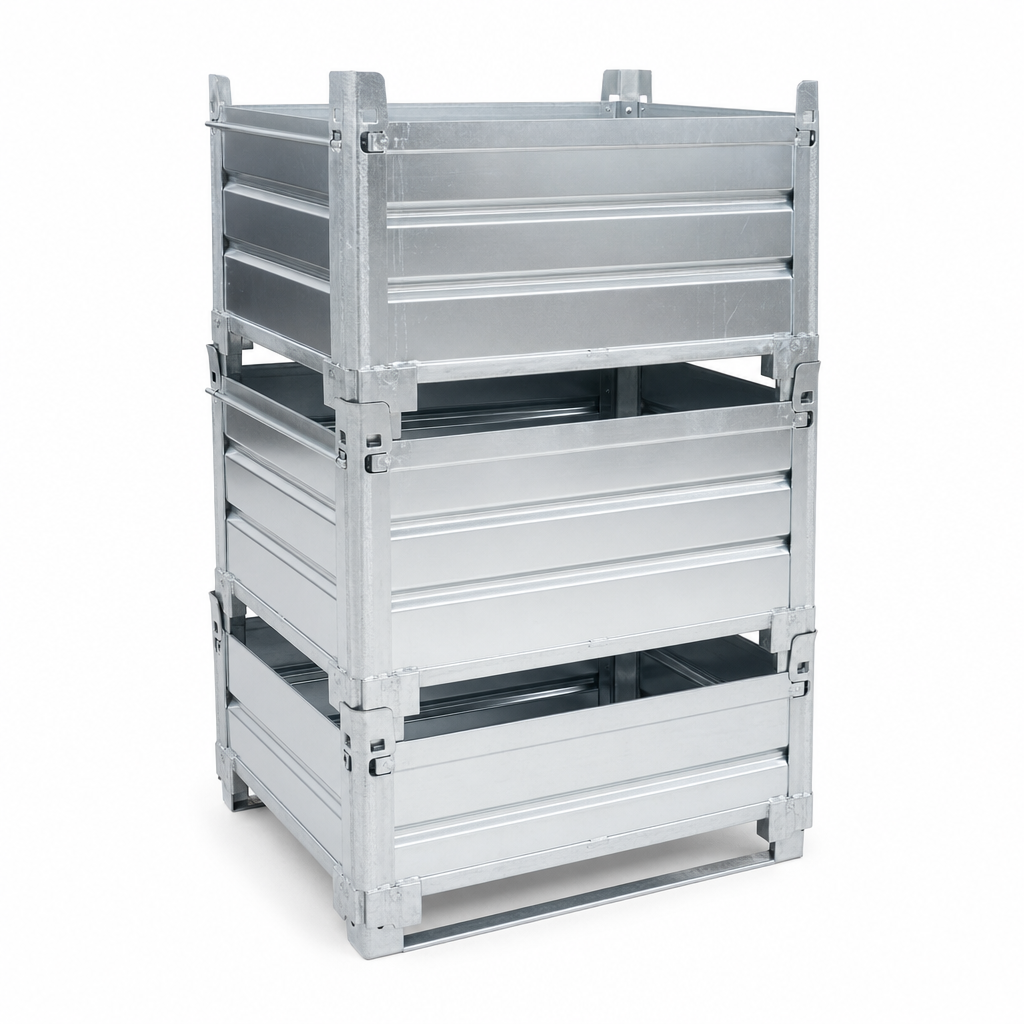Euro Stacking Bale Arm Crates with Solid Sides