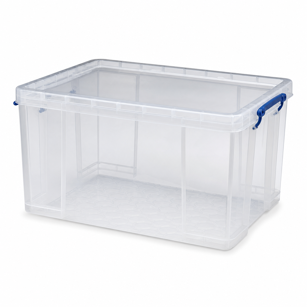 Extra Strong 84 Litre Clear Storage Box with Lid