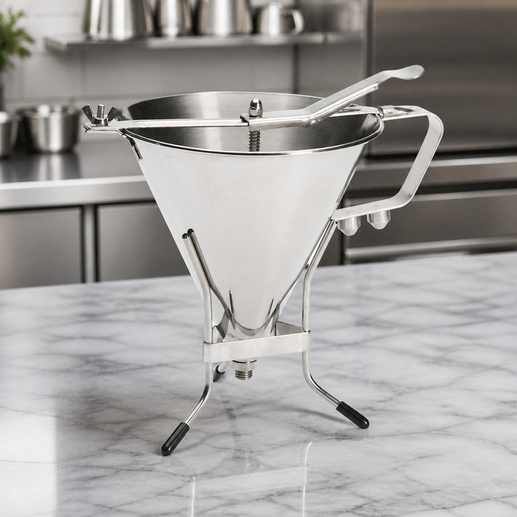 3.3Ltr Commercial Stainless Steel Piston Funnel with Nozzles