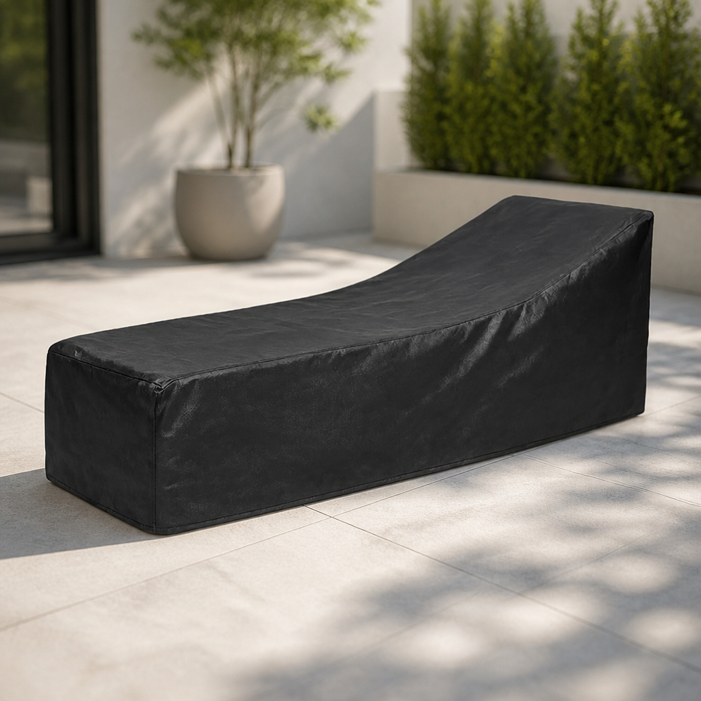 Commercial Sun Lounger Cover 2100x700mm Waterproof Black