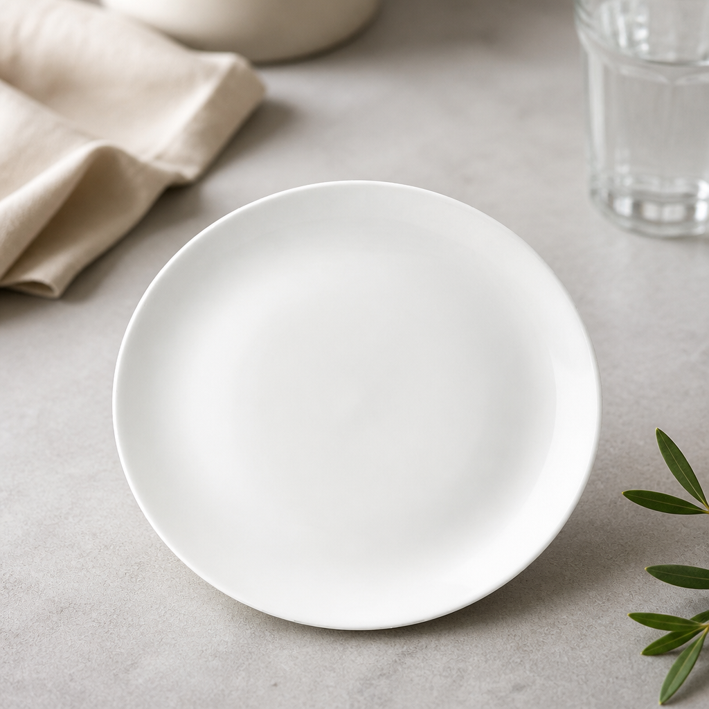 Commercial Coupe Plates 165mm Porcelain 12 Pack