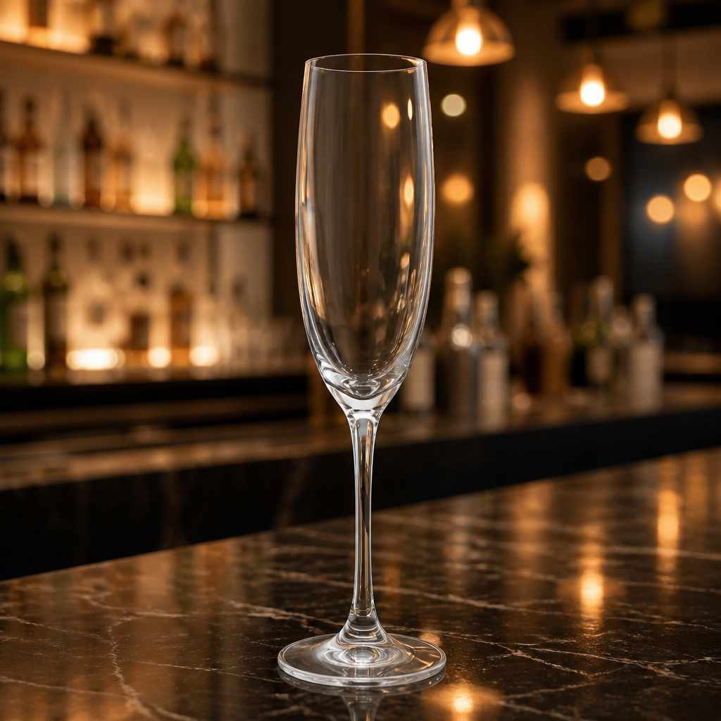 Commercial Crystal Champagne Flutes 180ml - 6 Pack