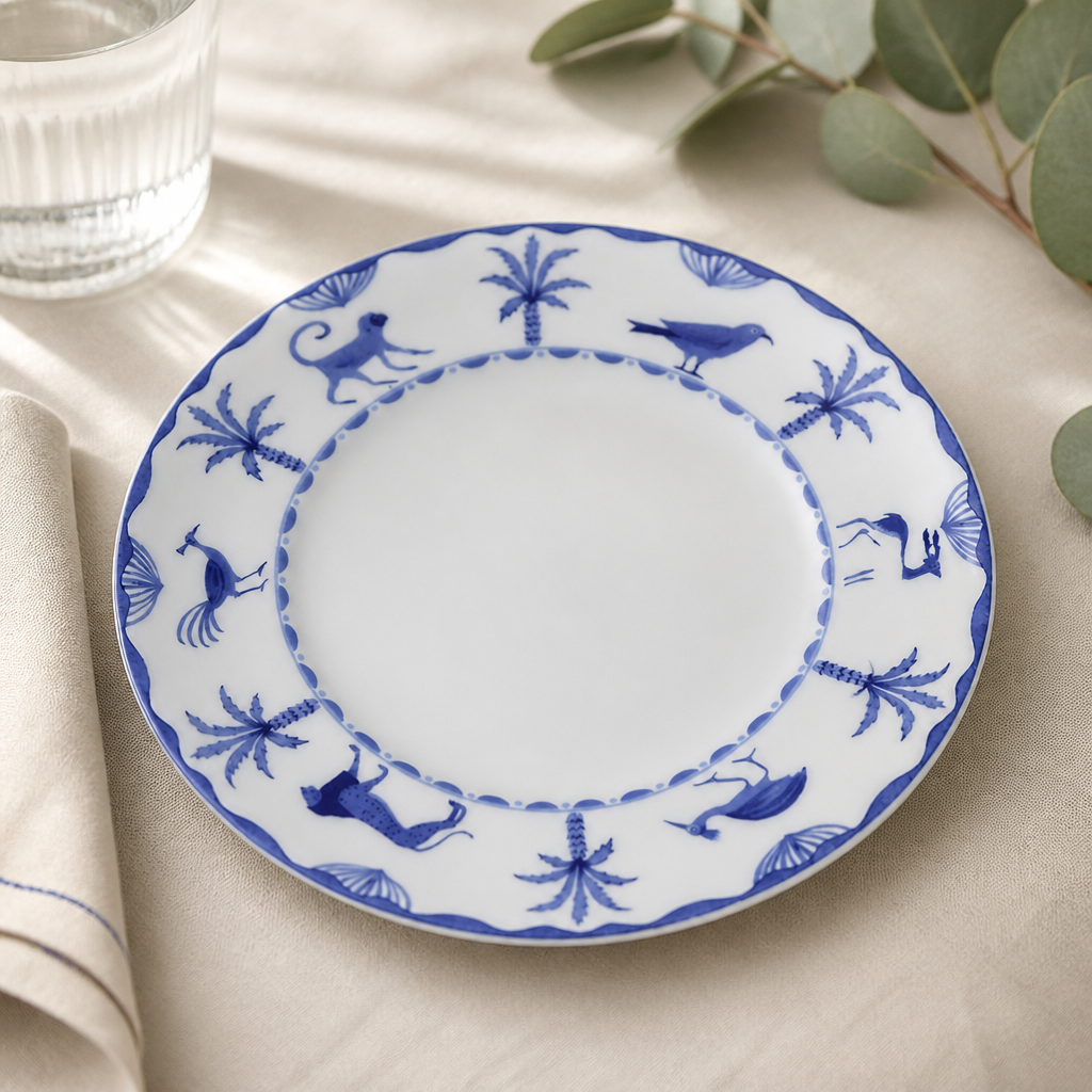 Commercial Coupe Plates 165mm Deep Blue Pattern 12 Pack