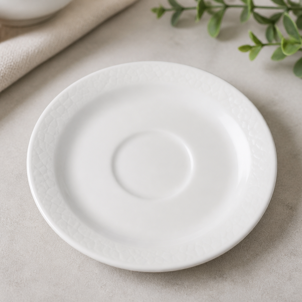 Commercial Ceramic Saucers 150mm 12 Pack Dishwasher Safe
