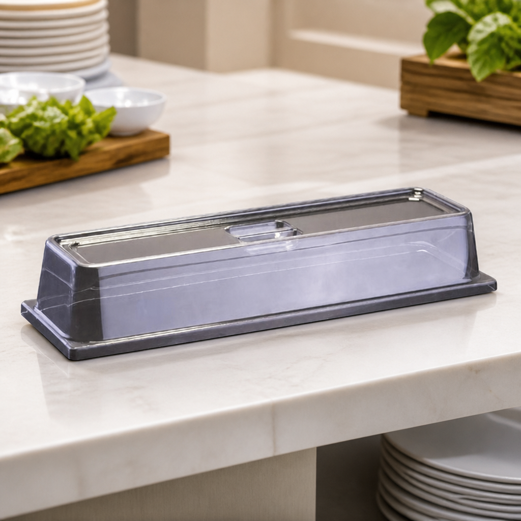 2/4 GN Polycarbonate Platter Cover for Commercial Food Service
