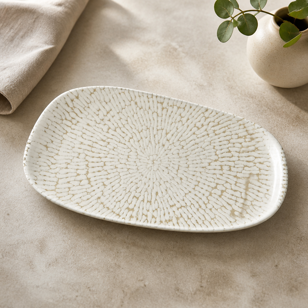 Commercial Oblong Plates 350x185mm Pack of 6 for Catering