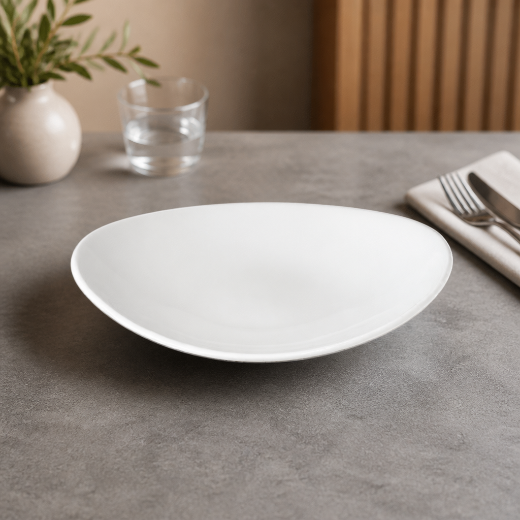 Commercial Oval Coupe Plates 270mm Porcelain 12 Pack