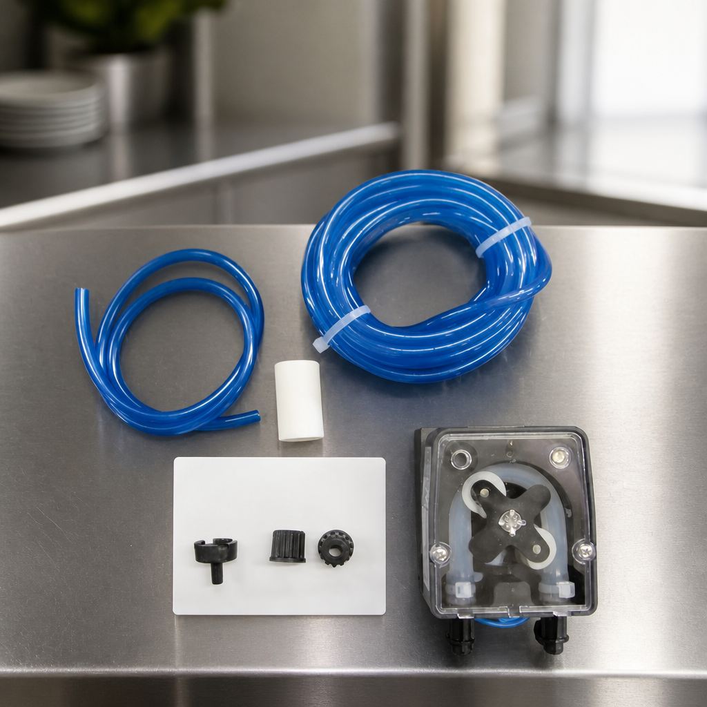 Commercial Rinse Aid Pump Compatible with Various Dishwashers