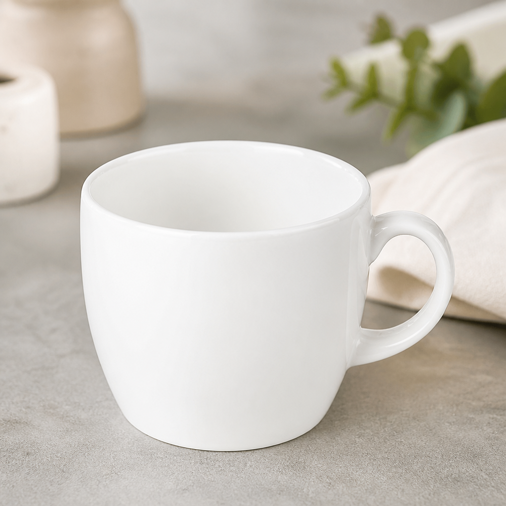 200ml Commercial Bone China Coffee Cups - 6 Pack