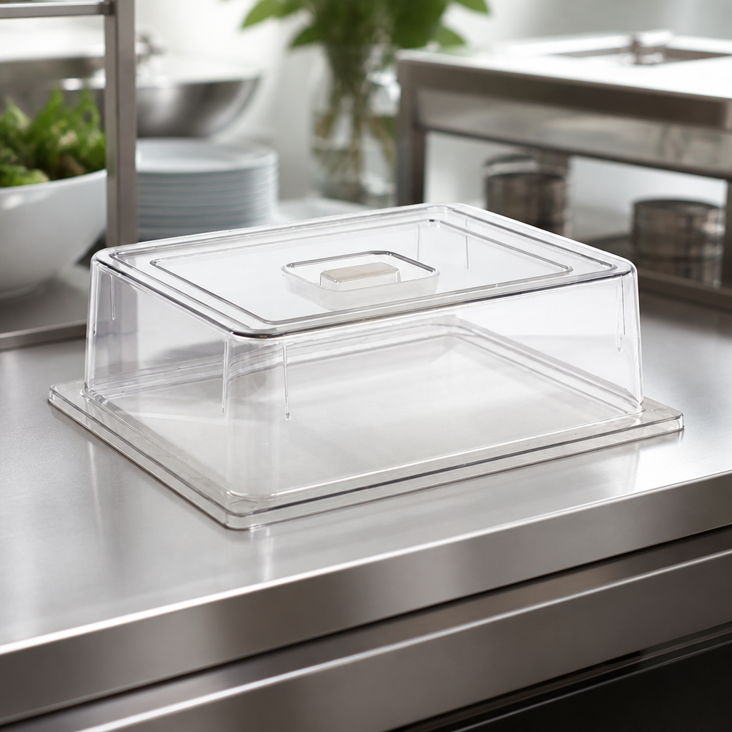 Commercial Polycarbonate Gastronorm Lid 1/2 Size Transparent