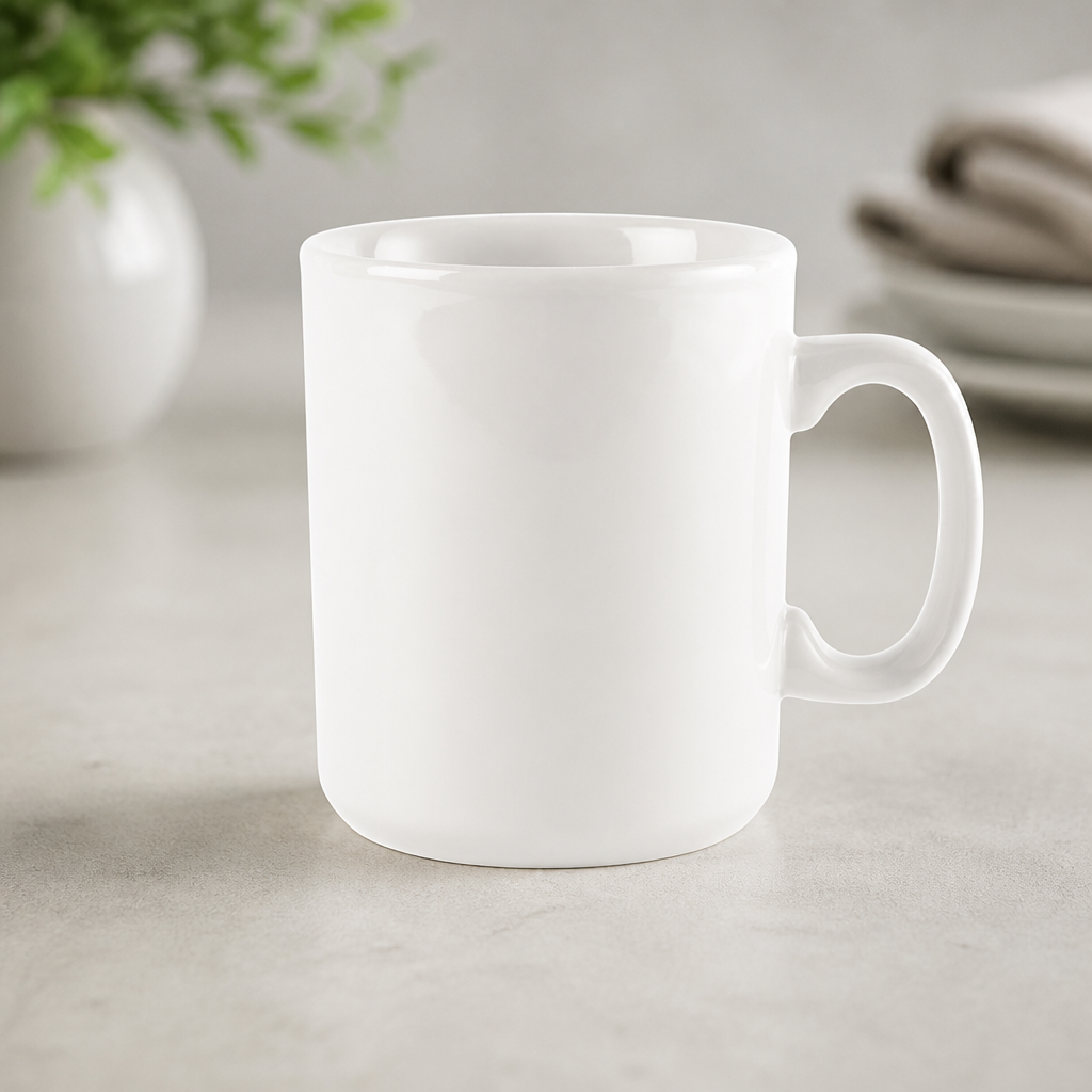 Commercial Plain Whiteware Windsor Mugs 284ml - 36 Pack