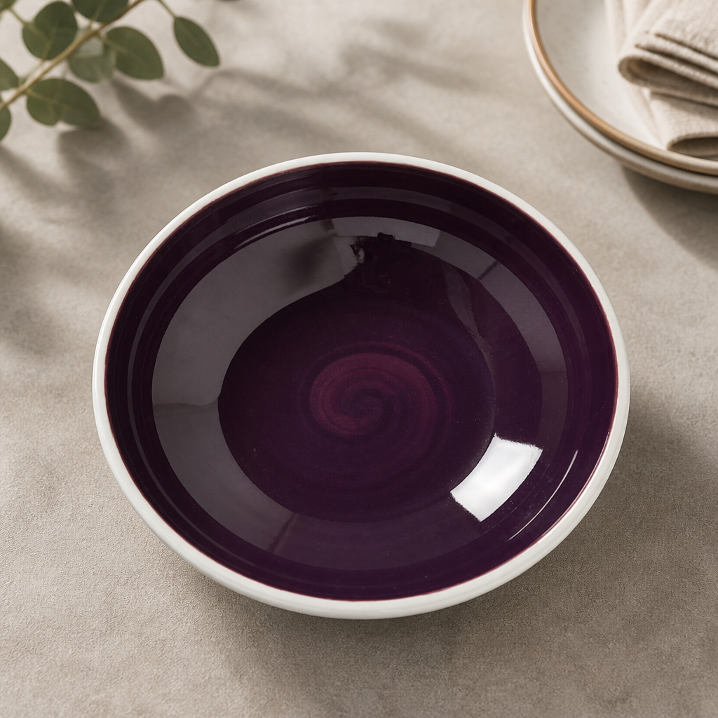 Commercial 175mm Damson Bowls - 12 Pack Durable Catering Dish