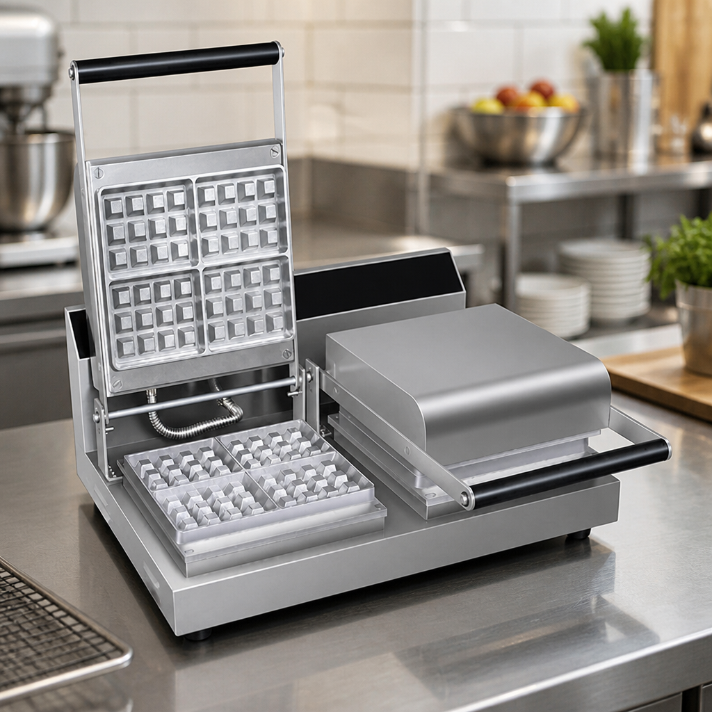 Commercial Double Waffle Maker for Two 178mm Waffles