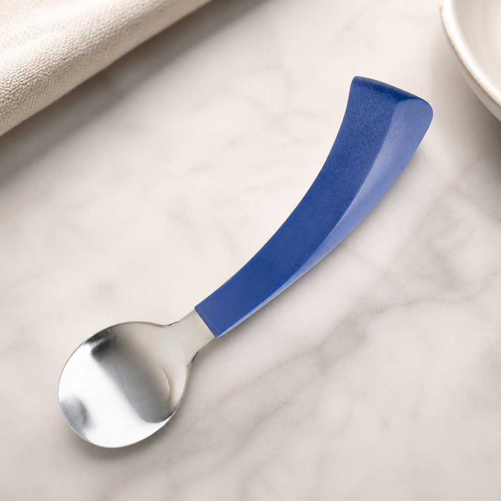 Commercial Left Hand Spoons 12 Pack 18/10 Stainless Steel Blue