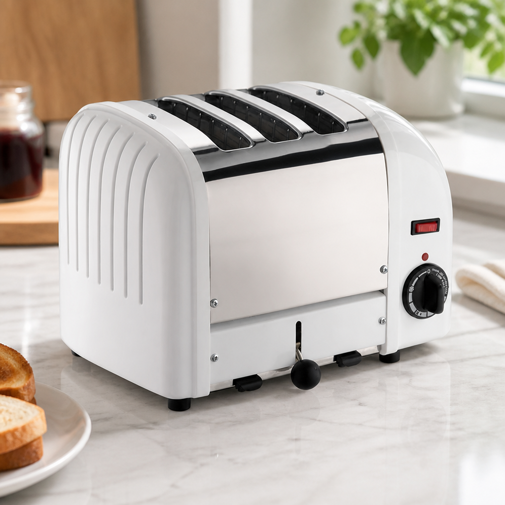 Commercial 3 Slice Toaster with Extra Wide Slots for Buns and Bagels