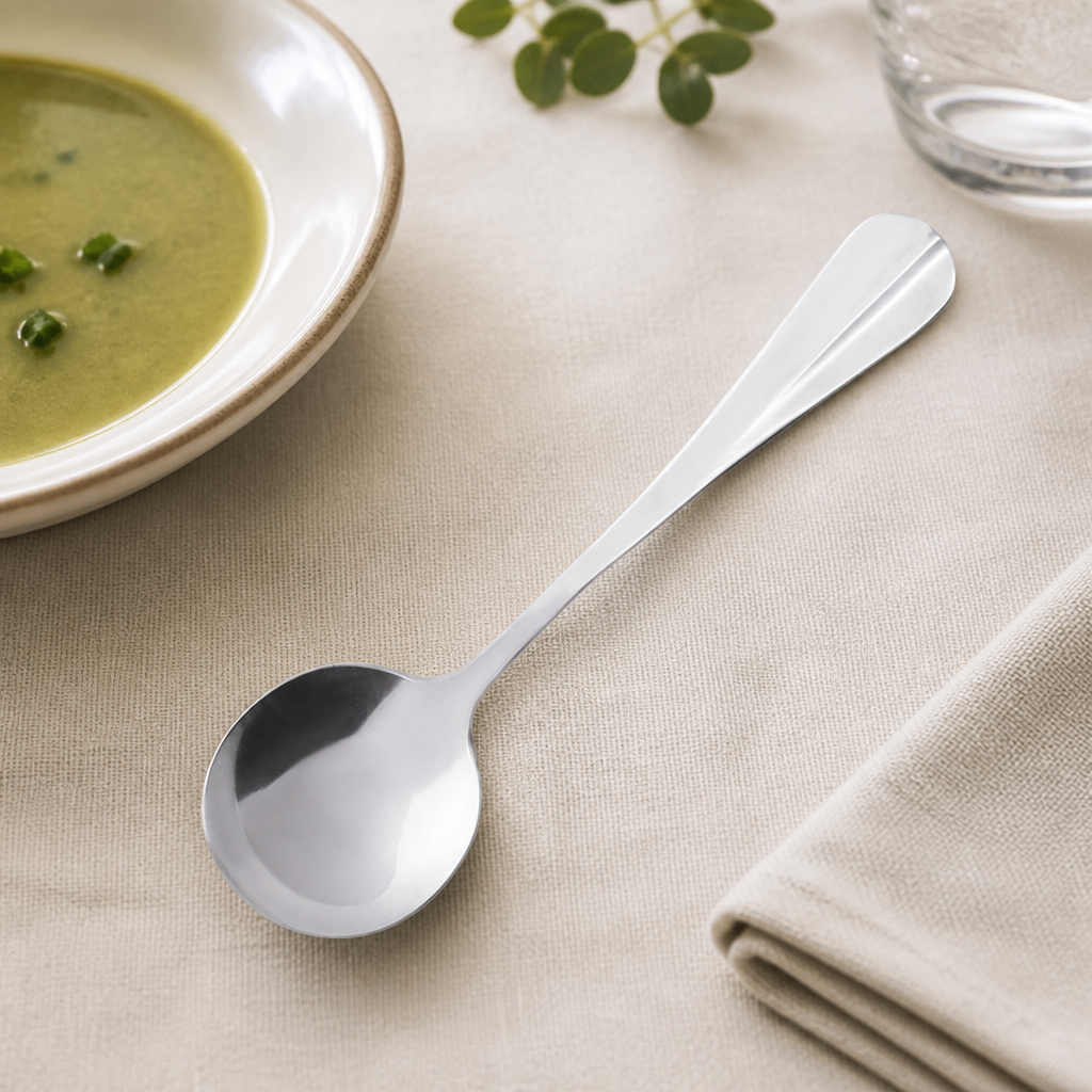 Baguette Style Soup Spoons 175mm Stainless Steel 12 Pack