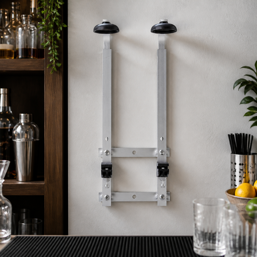 Commercial 2-Bottle Wall Rack for Bars and Restaurants