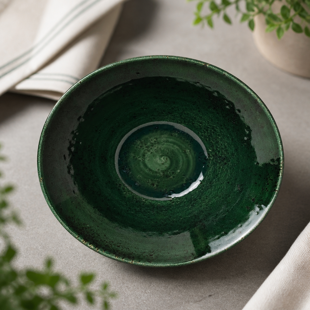Commercial Porcelain Bowls Burnt Emerald 165mm - 12 Pack