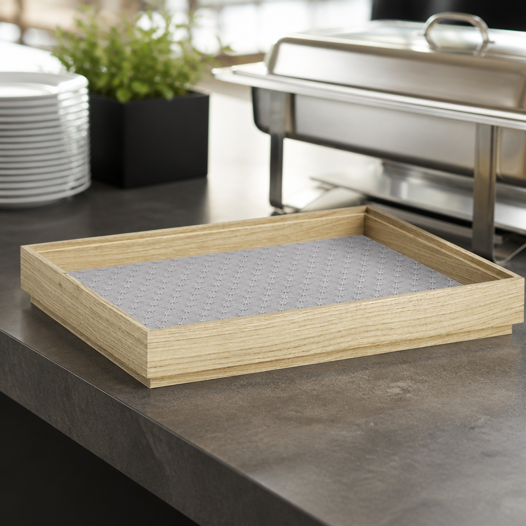 Commercial Non-Slip Silicone Mat for GN 1/2 Wooden Boxes
