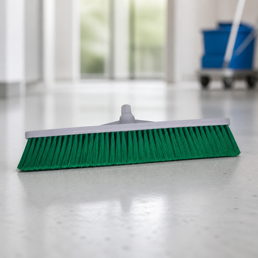 Commercial Hygiene Broom Head Soft Bristle Green 305mm