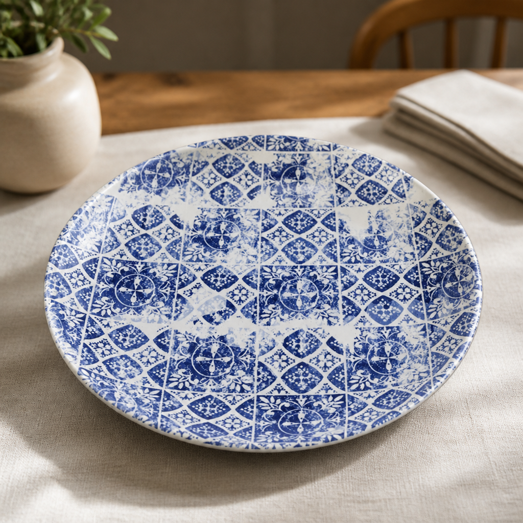 Commercial Porto Blue Coupe Plates 295mm - 12 Pack