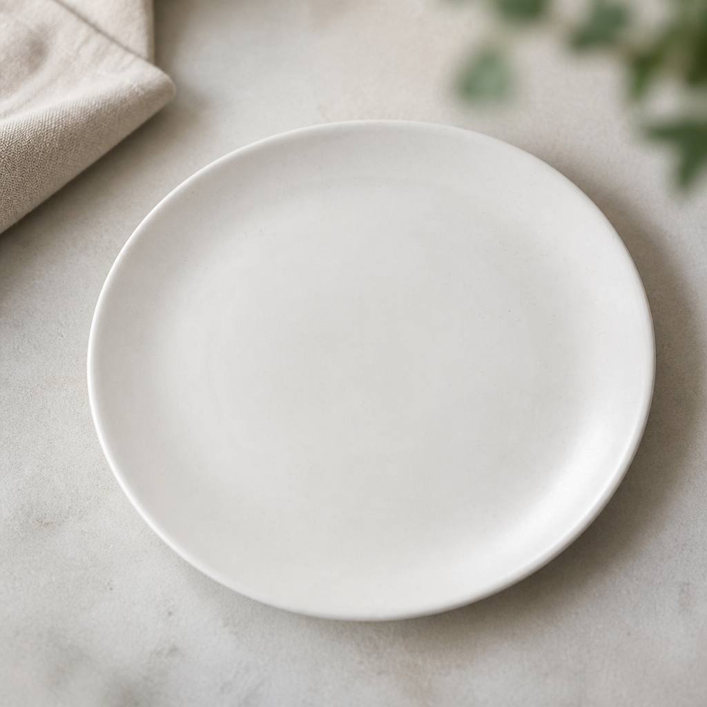 Commercial Vellum Coupe Plates 217mm Durable Ceramic 12 Pack